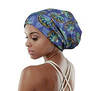 FocusCare Gorro de Dormir Holgado con Forro de Satén Curly Girl Slap Accesorio para la Cabeza Regalos para Mujeres con Cabello Encrespado, Cielo Nocturno, Talla única