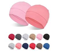 FocusCare - Lote de 2/4 gorros 100% viscosa para hombre y mujer, forro de casco, gorro de dormir ligero para quimioterapia y pérdida de cabello, Talla única