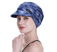FocusCare - Turbante suave para mujer, turbante para cubrir la caída del cabello en los tratamientos de quimioterapia, Blue-f, talla única
