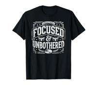 Focused and Unbothered Vintage Motivational Mindset Camiseta