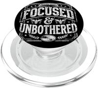 Focused and Unbothered Vintage Motivational Mindset PopSockets PopGrip para MagSafe