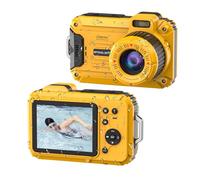 Focusify Cámara subacuática, cámara digital impermeable de 2.7 K 56 MP 33 pies con zoom óptico 6X y zoom digital 4X, pantalla IPS de 2.8 pulgadas, ideal para esnórquel, natación y aventuras al aire