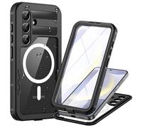 Focusor para Funda Samsung Galaxy S24 Impermeable IP68, Magnética Carcasa 360 Grados Antigolpes Robusta Militar Completa Estanca Antipolvo Acuatica con Protector Pantalla Integrado, Negro