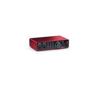 Focusrite Scarlett 2i2 interfaz de audio USB-C 4.ª gen | 2 preamp. de micro, 2 entradas instrumento Hi-Z, 24 bits/192kHz, intervalo dinámico 120 dB, Auto Gain, Clip Safe, modos Air