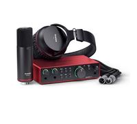 Focusrite Scarlett 2i2 Studio paquete de interfaz de audio USB-C 4.ª gen | 2 preamp. de micro, 2 entradas Hi-Z, Auto Gain, Clip Safe, modos Air, micro CM25 MkIII, auriculares SH-450, 24 bits/192kHz