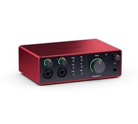 Focusrite Scarlett 4i4 interfaz de audio USB-C 4.ª gen | 4 in/4 out, 2 preamp. micro, 2 entradas Hi-Z, 4 entradas línea, in/out MIDI, Auto Gain, Clip Safe, modos Air, 24 bits/192kHz