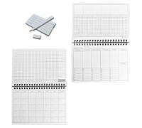 Focusynn - Agenda planificador semanal y mensual. Juego de 2 libretas organizador espiral. Organizador de listas de tareas. Planificador de productividad + 6 subrayadores. Agenda 2022 2023