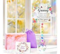 Focxoio Regalos para abuelas, regalo de cumpleaños para abuelas, pieza de rompecabezas de acrílico, regalos de atrapasueños para abuela de parte de nietos, el mejor regalo para la abuela en el día de