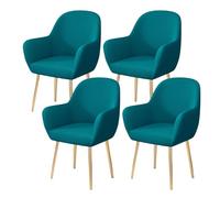 Fodera Sedia Da Pranzo Elasticizzata Copertura Rimovibile Morbida en Spandex per Sala da Pranzo Lavabile Verde Scuro Set da 4 Pezzi per Ufficio e Soggiorno
