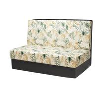 Fodere per Cuscini Sala da Pranzo Camper Set di 2, Motivo Foglie Tropicali Geometria Boemia, Fodere Elastiche Antiscivolo per Sedili Roulotte, Traspiranti, Facili da Installare e Lavabili (Style 1)