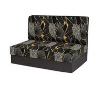 Fodere per Cuscini Sala da Pranzo Camper Set di 2, Motivo Foglie Tropicali Geometria Boemia, Fodere Elastiche Antiscivolo per Sedili Roulotte, Traspiranti, Facili da Installare e Lavabili (Style 4)