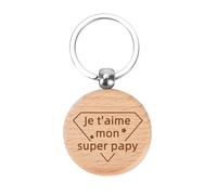 Fodfgxf - Regalo de abuelo para Navidad, regalo de gran padre, cumpleaños, ideal para el gran padre, Navidad, San Valentín, Día de San Valentín, Día de los Grandes Pere, llavero de madera, Te quiero
