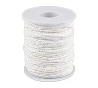 Fodlon Mecha de Vela 1 rollo 61 m Lámpara de Algodón Mecha Repuesto Quemadores de Linterna Lámparas de Aceite para Fabricación de Velas Artesanales