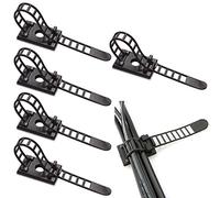 Fodlon Nylon Abrazadera de Cable, 50 Piezas Correas de Cable Autoadhesivas Ajustables Bridas de Nylon Organizadores de Cables Autoadhesivos Negro