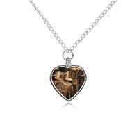 FodPand Collar de urna para cenizas con kit de relleno, cadena ajustable de 27.6 pulgadas, joyería de cremación funeraria, colgante de corazón para perros y gatos queridos