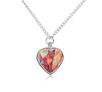 FodPand Collar personalizado de urna para mascotas, acero de titanio, arte moderno, joyería de cremación para gatos con kit de embudo, collar conmemorativo, regalo de recuerdo, colgante de foto