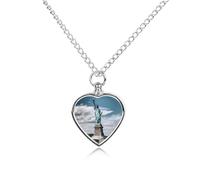FodPand Collar personalizado de urna para mascotas, acero de titanio, estatua de la libertad en Nueva York, joyería de cremación con kit de embudo, collar conmemorativo, regalo de recuerdo, colgante