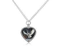 FodPand Collar personalizado de urna para mascotas, acero de titanio, grulla, danza, cremación, joyería con kit de embudo, collar conmemorativo, regalo de recuerdo, colgante de foto personalizado para