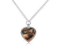 FodPand Collar personalizado de urna para mascotas, acero de titanio, joyería de cremación de animales salvajes, con kit de embudo, collar conmemorativo, regalo de recuerdo, colgante de foto