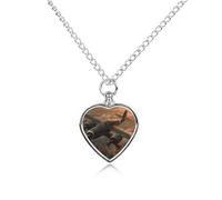 FodPand Collar personalizado de urna para mascotas, acero de titanio, joyería de cremación de aviones de la Guerra Mundial, con kit de embudo, collar conmemorativo, regalo de recuerdo, colgante de