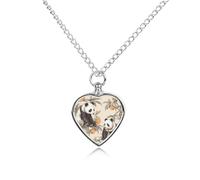 FodPand Collares personalizados de urna de animales y naranjas para cenizas, collar conmemorativo para mascotas con kit de relleno, cadena ajustable de 27.6 pulgadas, joyería funeraria, joyería de