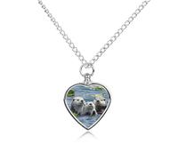 FodPand Encantador collar personalizado con urna de nutria marina para cenizas, collar conmemorativo para mascotas con kit de relleno, cadena ajustable de 27.6 pulgadas, joyería funeraria, joyería de