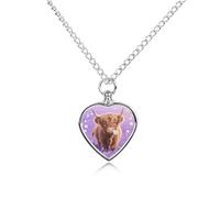 FodPand Lindo collar de urna de vaca personalizado para cenizas, collar conmemorativo para mascotas con kit de relleno, cadena ajustable de 27.6 pulgadas, joyería funeraria, joyería de cremación