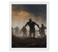 FodPand Muchos kits de pintura de diamantes de zombi para adultos, principiantes, 5D, cuadrados, con herramientas de bricolaje, manualidades de arte de gemas para decoración de pared del hogar, sala
