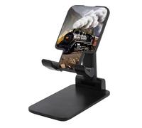 FodPand Soporte ajustable para teléfono celular de tren de locomotora de vapor para escritorio, portátil, soporte universal para teléfonos manos libres, para avión, artículos esenciales de viaje