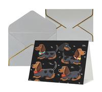 FodPand Tarjetas de felicitación con sobres, tarjetas de cumpleaños de 11,4 x 15,2 cm, tarjeta de aliento a mitad plegada, divertidas postales con texto en inglés "I Love My Dog", tarjeta de