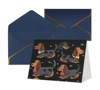 FodPand Tarjetas de felicitación con sobres, tarjetas de cumpleaños de 11,4 x 15,2 cm, tarjeta de aliento a mitad plegada, divertidas postales con texto en inglés "I Love My Dog", tarjeta de