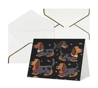 FodPand Tarjetas de felicitación con sobres, tarjetas de cumpleaños de 11,4 x 15,2 cm, tarjeta de aliento a mitad plegada, divertidas postales con texto en inglés "I Love My Dog", tarjeta de