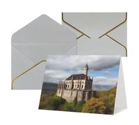FodPand Tarjetas de felicitación con sobres, tarjetas de cumpleaños de 11,4 x 15,2 cm, tarjeta de aliento a mitad plegable, divertidas postales de monumentos históricos de Armenia, tarjeta de