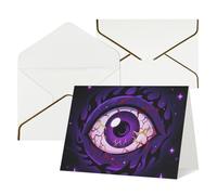 FodPand Tarjetas de felicitación con sobres, tarjetas de cumpleaños de 11,4 x 15,2 cm, tarjeta de aliento a mitad plegable, divertidas postales de mal de ojo, tarjeta de invitación en blanco para