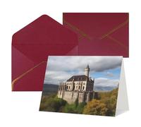 FodPand Tarjetas de felicitación con sobres, tarjetas de cumpleaños de 11,4 x 15,2 cm, tarjeta de aliento a mitad plegable, divertidas postales de monumentos históricos de Armenia, tarjeta de