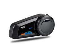FODSPORTS FX6 - Intercomunicador para moto, casco Bluetooth 5.0, hasta 6 conductores, comunicación simultánea para 1000 metros con acoplamiento universal, cancelación de ruido CVC, control por voz