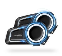 Fodsports FX7 Intercomunicador Casco Moto, Mesh Intercom 10 Motociclistas 2 km, Bluetooth 5.4/CVC & ENC Cancelación de Ruido/Emparejamiento Universal/Control de Voz/IP67 Impermeable
