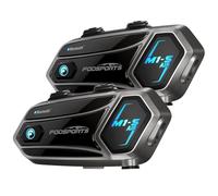 Fodsports M1-S Air Intercom Moto Bluetooth, Sistema de Comunicación Moto para 4 Motociclistas con Emparejamiento Rápido, Compartir Música, Manos Libres, IP65 Resistente al agua (2 unidades)
