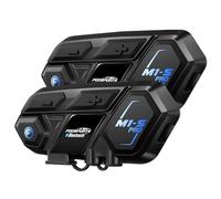 Fodsports M1-S Pro Intercomunicador Casco Moto, 8 Motociclistas de 2000m, Indicaciones de Voz en 7 Idiomas, Mezcla de Audio por Cable AUX/Compartir música/Emparejamiento Universal