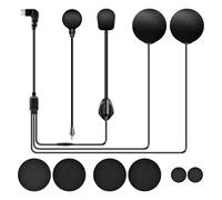 Fodsports Sistema de Audio intercomunicador de Motocicleta, Kit de Accesorios Combinado con Altavoz y micrófono para FX6/FX-S