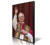 foefvpeft Póster de pared con imagen del Papa Francisco saludando, lienzo católico religioso, impresión de pintura del Papa León XIV para la sala de oración de la iglesia, decoración mural cristiana