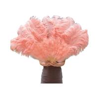 FOELANNE Abanico de plumas vintage, Abanico plegable de plumas de mano for boda, fiesta de baile, Halloween, varios tamaños multicolores(Dark Gray,60-100cm1pcs)