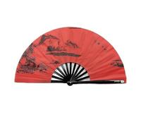 FOELANNE Abanicos plegables de bambú, Abanico plegable de Tai Chi Kung Fu for actuaciones, danza, Cosplay, accesorios de boda, Multicolor(Color 05)