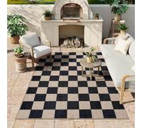FOELANNE Alfombra de Exterior Terciopelo Cristal