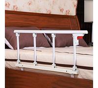 FOELANNE Barreras de seguridad para cama, asa plegable para barandillas de cama para personas mayores, tamaño múltiple, blanco plateado (C-95 x 40 cm/37,4 x 15,7 pulgadas)