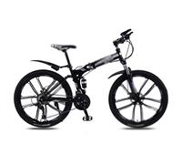 FOELANNE Bicicleta de ciudad, profesional con marco de acero de alto carbono, freno de disco doble, absorción de golpes, multicolor, 21/24/27/30 velocidades (negro Sier, 21 velocidades)