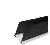 FOELANNE Burlete inferior de aleación para puertas, Sello de cepillo inferior de puerta 10-300 mm Altura del cepillo 1/2/5 piezas(1 Pc,Brush height 90MM)