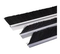 FOELANNE Burlete inferior de aleación para puertas, Tamaños múltiples el 1-20cm del cepillo de la tira de la aleación de aluminio del sello del barrido inferior de la puerta(F,1cm/0.39in)