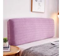 FOELANNE Cabeceros Cubre Cabeceros, Funda de cabecera de Cama a Cuadros, Sábana Bajera Protectora for cabecera de Cama, Almohadilla de algodón Acolchada, Juego de Cama elástico(Purple,W200 x H60cm)