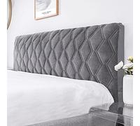 FOELANNE Cabeceros Cubre Cabeceros, Funda for cabecera de Cama de Color sólido, decoración de Cama Desmontable, Funda for cabecera de Cama Transpirable(Grey,W230XH70)